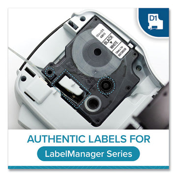 DYMO® D1 High-performance Polyester Removable Label Tape, 0.5" X 23 Ft, Black On Clear freeshipping - TVN Wholesale
